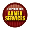 Goldengifts 2 in. I Support Our Armed Services Button GO3336540